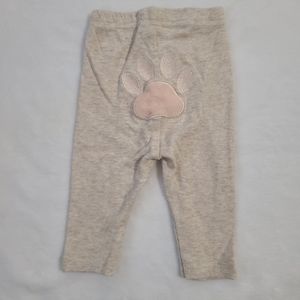 Bon Bebe Beige Paw Print Pants Leggings 0-3 Months